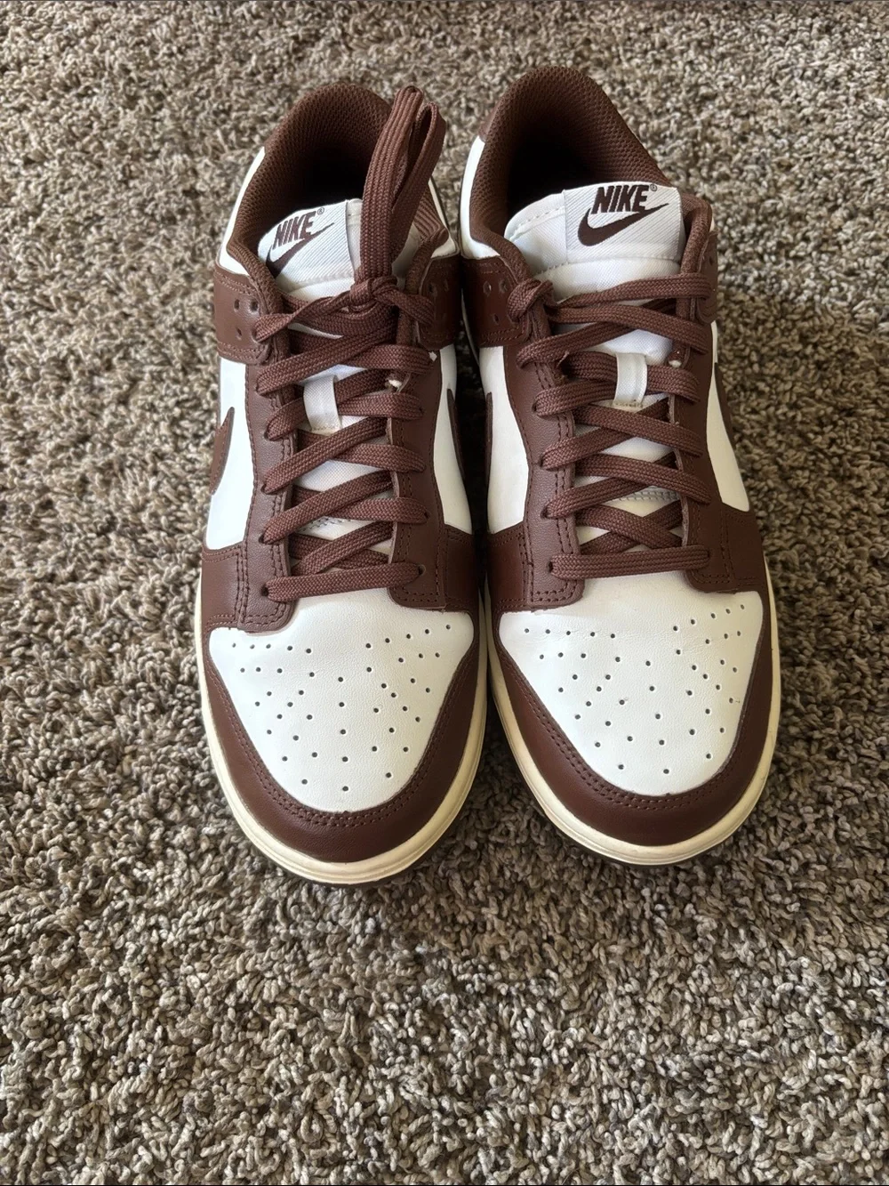Nike Women’s Brown and White Low-Top Sneakers